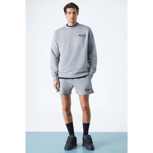 Federer Erkek Uzun Kollu Regular Bisiklet Yaka Gri Eşofman Takımı