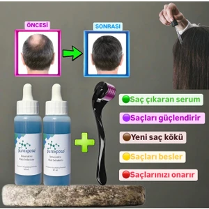Saç Bakım Serumu 2 Adet+1 Adet Dermaroller