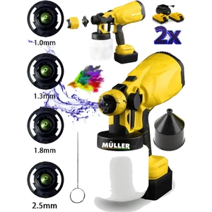 Alman 36 V 5 Ah Çift Metal Şanzıman 2 Akülü Yüksek Performans Boya ve Ilaçlama Tabancası