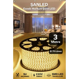 Şanled Hortum Esnek Şerit LED  Gün Işığı + 220V FIŞ/1,2,3,4,5,10,15,20,25,50,100 Metre