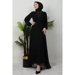 Giza Store Damla Şifon Elbise Siyah