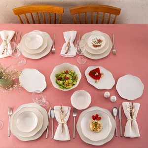 Lotus 53 Parça 12 Kişilik Yemek Takımı Platin