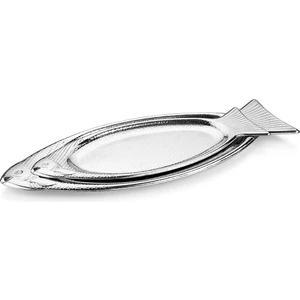 Ottoman Fish 2'li Sunum Tabağı-Gümüş