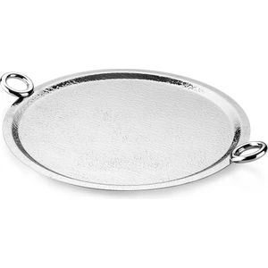 Ottoman Desenli Sunum Tabağı 1 Parça-Gümüş