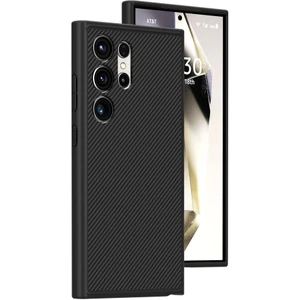 Galaxy S24 Ultra Kılıf Magsafe Şarj Özellikli Karbon Fiber Görünümlü Zore T-Karbon KAPAK-SIYAH-86804