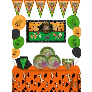 Taş Devri Afiişli Çakıl Bambam 32 Kişilik Doğum Günü Parti Malzemeleri Seti