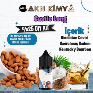 Akn Kimya Castle Long Five Pawns Yoğun Dıy Kit Kavrulmuş Badem Bourbon Gıda Aroması %25 Oranda Aroma İçerir (Hazır Değildir )