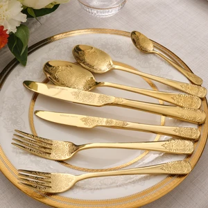 Elegance Bellatrix 84 Parça 12 Kişilik Çatal Kaşık Bıçak Takımı Gold