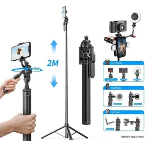 2m Ultra uzun evrensel Selfie Çubuğu Tripod telefon kamera için Tutucu Çok işlevli