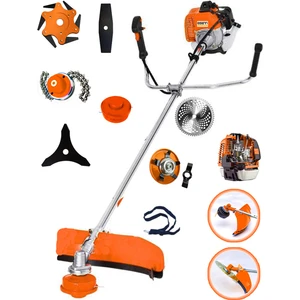 Alman JET-F30 Yan Tırpan 8 In 1 Full Set Hediyeli Benzinli Motorlu Ot Çalı Çim Biçme Makinesi