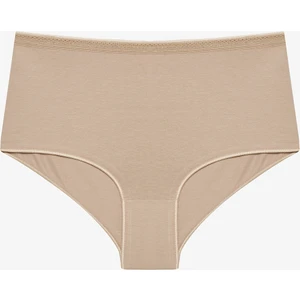 Easy Pamuklu Trim Highwaist Bej Slip Külot