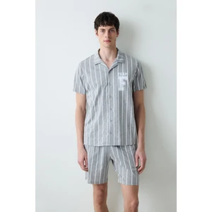 Team Gri Şortlu Pijama Takımı