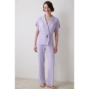 Lana Lila Pantolon Pijama Takımı