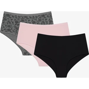 Black Chic 3lü Çok Renkli Highwaist Slip Külot
