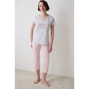 Spring Time Kapri Çok Renkli Pijama Takımı