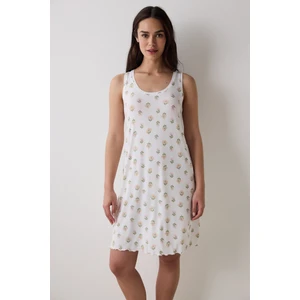 Bloom Printed Açık Yeşil Gecelik