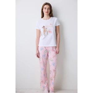 Bambi Pantolon Optik Beyaz Pijama Takımı
