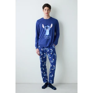Ohana Pantolon Koyu Mavi  Pijama Takımı