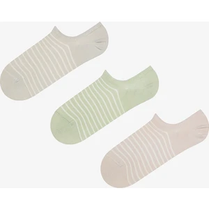 Soft Color Line Yeşil 3lü Sneaker Çorap