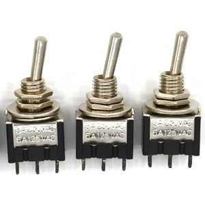 3 Adet Mini Toggle Switch 1-0 Metal Anahtar 3 Pin 12V-220V