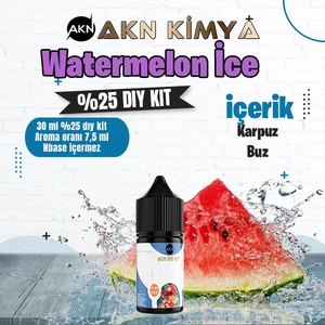 Akn Kimya Watermelon Ice Yoğun Dıy Kit Karpuz Buz Gıda Aroması %25 Oranda Aroma İçerir (Hazır Değildir )