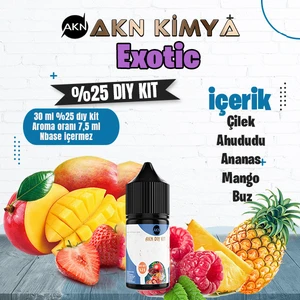 Akn Kimya Exotic Yoğun Dıy Kit Çilek Ahududu Ananas Gıda Aroması %25 Oranda Aroma İçerir (Hazır Değildir )