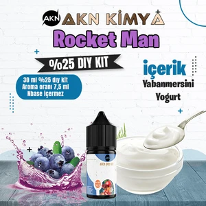 Akn Kimya One Hit Wonder Rocket Man Yoğun Dıy Kit Yabanmersini Yogurt Gıda Aroması %25 Oranda Aroma İçerir (Hazır Değildir )
