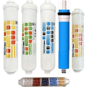 Aqua Bella Kapalı Kasa Su Arıtma Cihazı Uyumlu 6'lı Inline Su Filtresi 9 Aşamalı