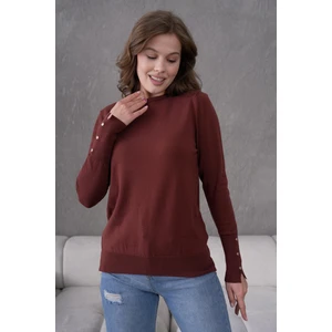 Irmak Kerekli Kadın Bisiklet Yaka Kolu Çıtçıtlı Triko Kazak 1060