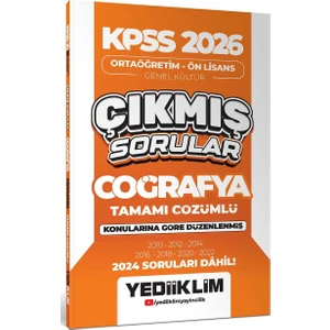 Yediiklim Kpss 2026 Ortaöğretim Önlisans Coğrafya Konularına Göre Çıkmış Sorular (2024 Soruları Dahil)