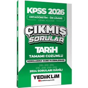 Yediiklim Kpss 2026 Ortaöğretim Önlisans Tarih Konularına Göre Çıkmış Sorular (2024 Soruları Dahil)