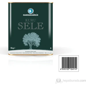(3XS) 381-410 Doğal Kuru Sele Zeytin 5000 gr Teneke  