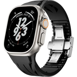 Apple Watch Ultra 2 49MM Metal Tokalı Hafif ve Esnek Tpu Kordon