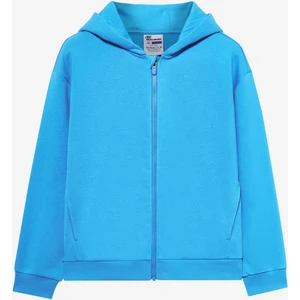 B Essentials Fullzip Hoodie Sweatshirt Büyük Erkek Çocuk Mavi Sweatshirt SK232081-315