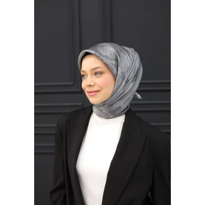 Füme-Gri Silk Home Shiny Eşarp