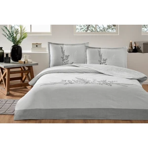 Helecho Gri Çift Kişilik Nevresim Takımı