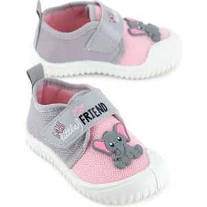 Kız Bebek Yazlık Keten Tek Cırt Cırtlı Ayarlanabilir Rahat Taban Ev Okul Kreş Günlük Ayakkabı