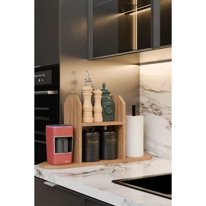 Barin Design Mutfak Düzenleyici Raf ,Baharatlık, Kağıt Havluluk , Kahve Köşesi Standı, Peçetelik Tezgahüstü Raf
