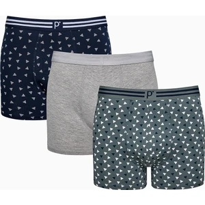 Erkek Navy Üçgen 3lü Boxer