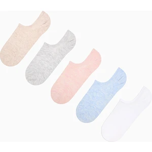 Pale Colored 5li Sneaker Socks