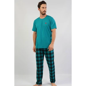 GAZZAZ 104126-0837 ERKEK KISA KOL HERBAL GARDEN PİJAMA TAKIMI