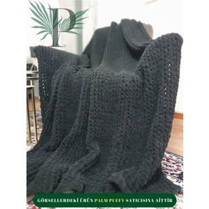 Palm Puffy Siyah 150 x 200 cm  Tek Kişilik Battaniye