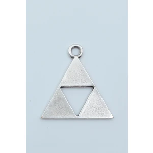 The Legend Of Zelda - Üçgen Gümüş Kaplama Kolye Ucu