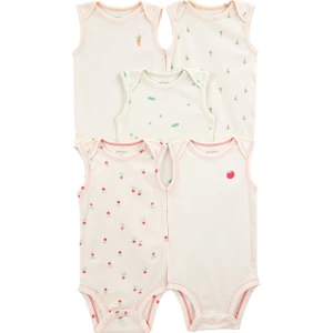 Layette Bebek Kısa Kollu Body 5'li Paket