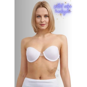 Sırtı Şeffaf Ayarlanabilir Dekolte Abiye Kıyafet Mezuniyet, Düğün Sütyeni (Destekli-Dolgulu)