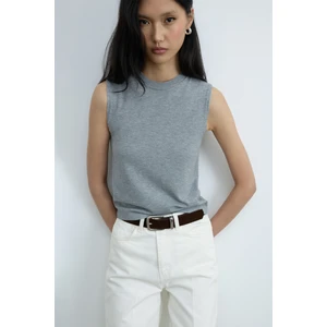 Suud Collection Gri Lea Triko Bluz