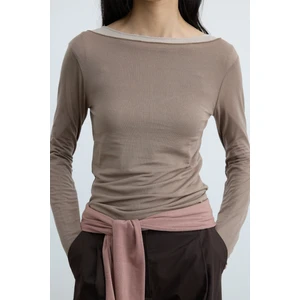 Suud Collection Sütlü Kahve Lindy Bluz