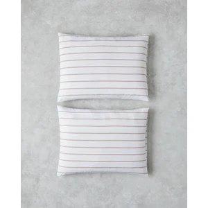 Serene Stripes Pamuklu 2'li Yastık Kılıfı 50X70 cm Pembe