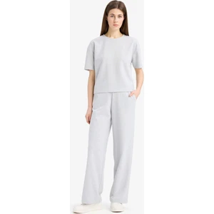 Relax Fit 2'li Takım Bisiklet Yaka Kısa Kollu Üst Esnek Belli Uzun Alt E6596AX25SP