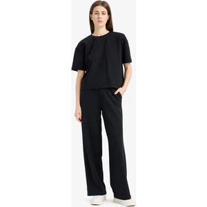 Relax Fit 2'li Takım Bisiklet Yaka Kısa Kollu Üst Esnek Belli Uzun Alt E6596AX25SP